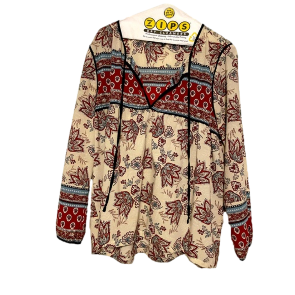 Bohemian style top- pretty pattern, lightweight